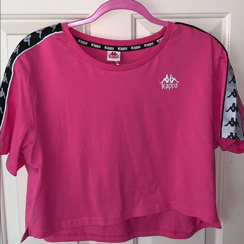 Pink KAPPA USA cropped tee